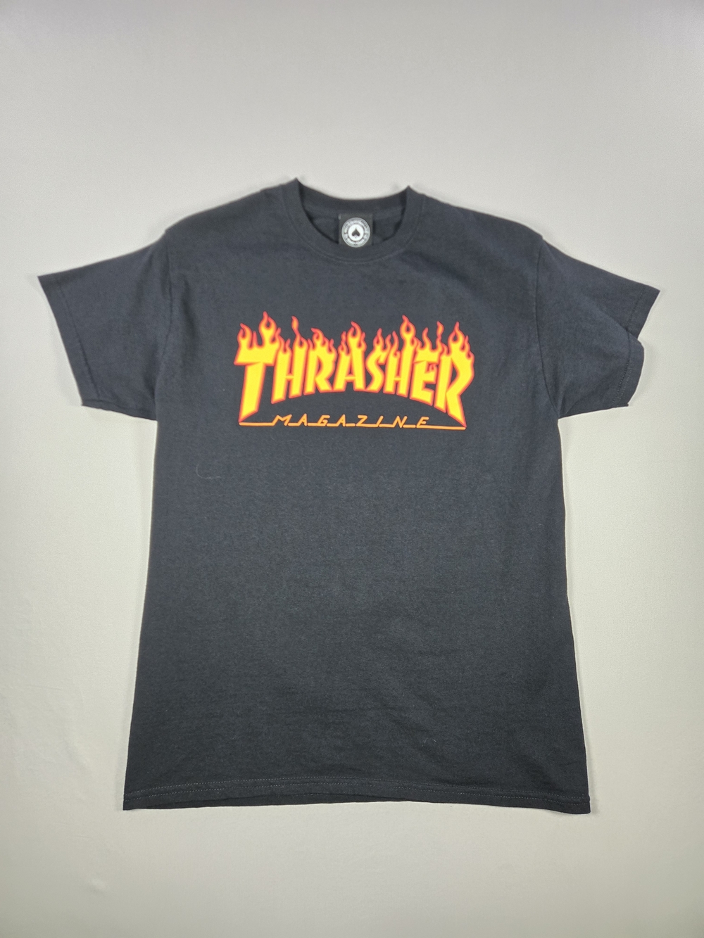 Thrasher Flame Logo Short Sleeve T-Shirt - Black Medium